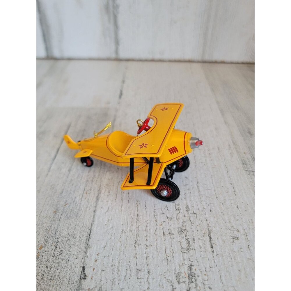 Hallmark‎ 1930 custom biplane ornament Xmas vintage